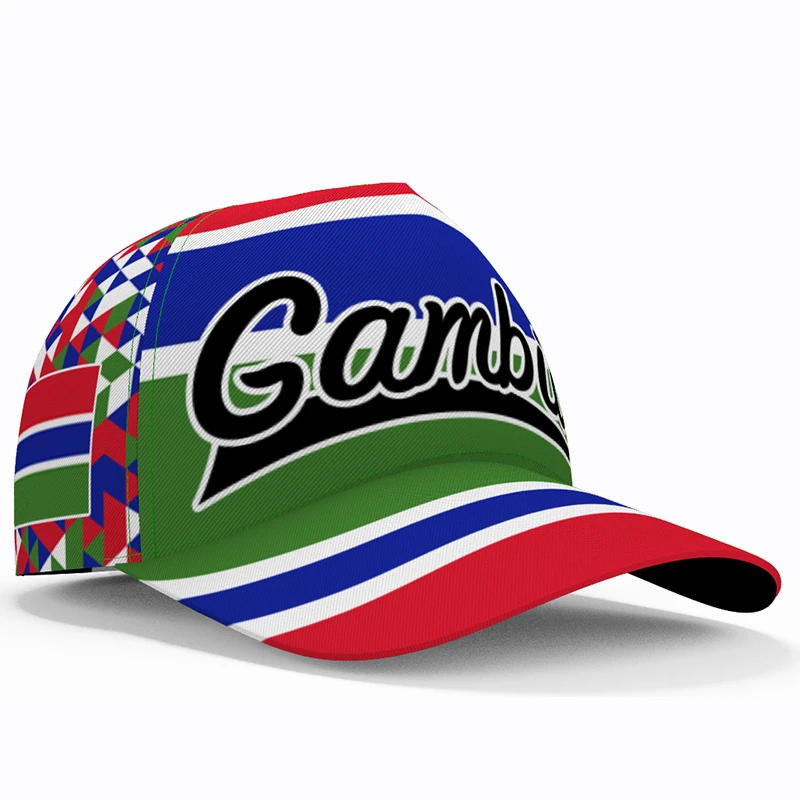 Gambia Baseball Cap Free 3d Custom Name Number Arab Team Logo Gm Hat Gmb Country Travel French Nation Arabic Islam Flag Headgear