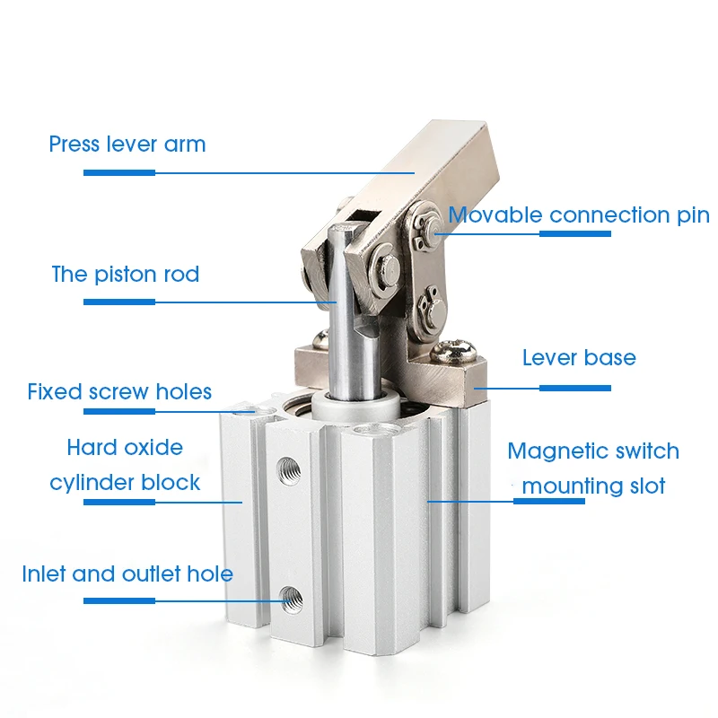 ALC JGL Lever Pneumatic Cylinder Clamping Rocker Arm Die Air Pressure Clamping Cylinder ALC25 JGL25 ALC32 JGL32