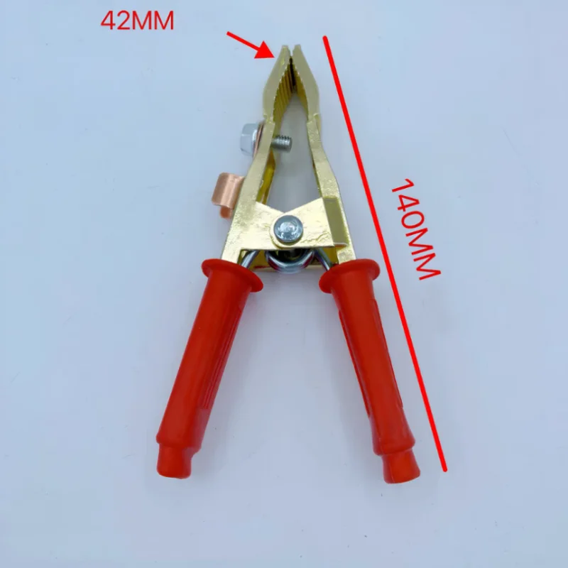 

Зажим для заземления 300А, латунь, аргонодуговая сварка, зажим для заземления, электрические плоскогубцы, красный + черный, 2 шт.