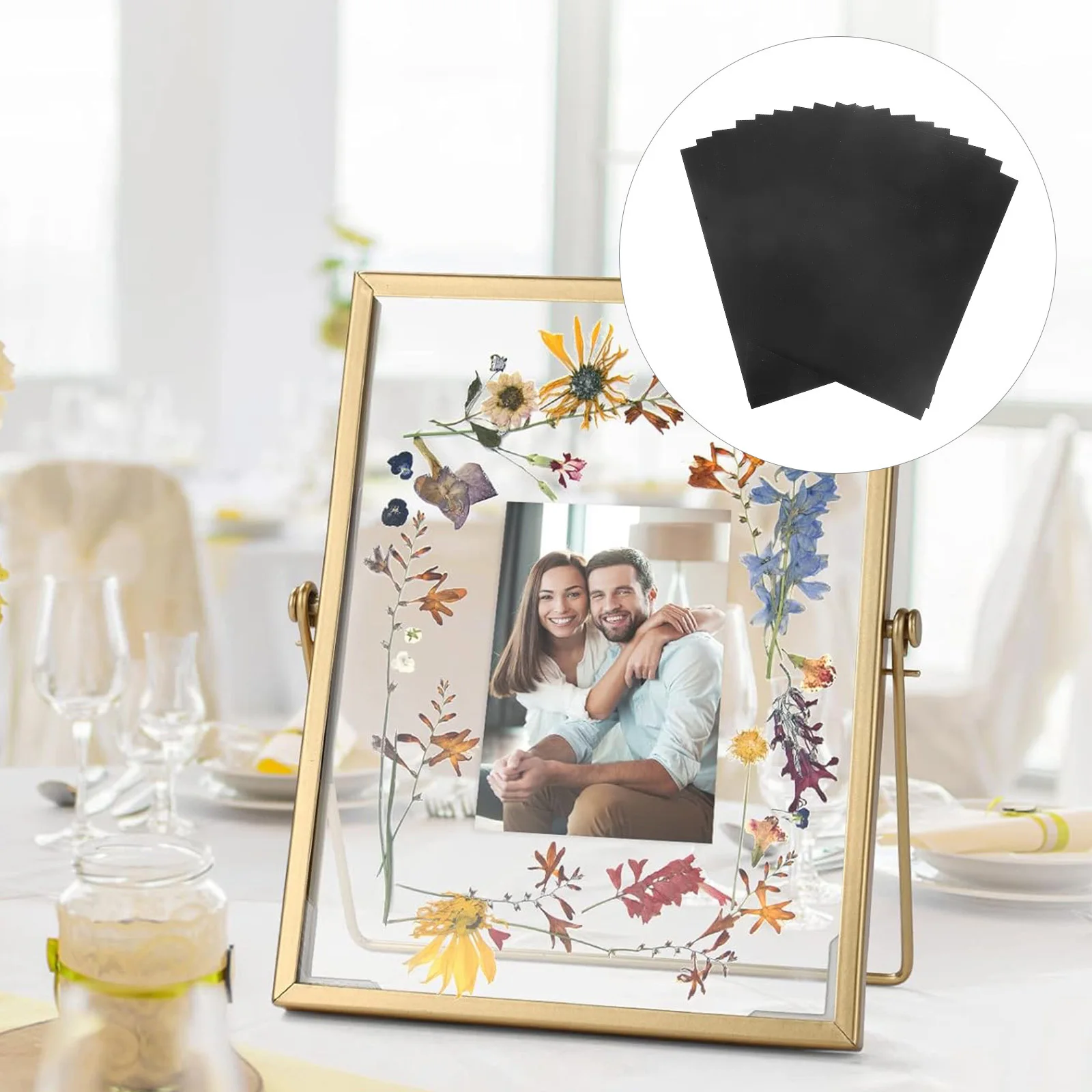 

10Pcs PVC Sheet with Frosted Texture Sturdy Craft Plastic for Photo Frames Postcard Sleeves DIY Decor Insert Cuttable Thin