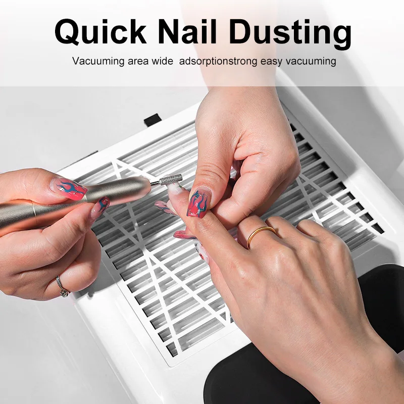Professional Powerful Nail Art Duster for Nail Chips Collector Nail Art Vacuum Cleaner with Removable Filter Nail Art Salon Tool image 5