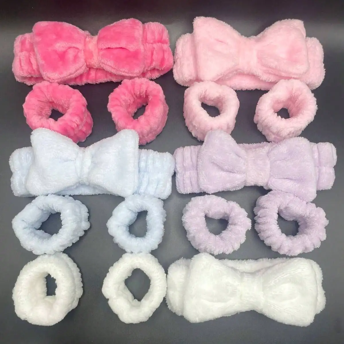 

15Pcs Plush Butterfly Hair Bands Elastic Hair Ties For Women Face Washing Wrist Decor