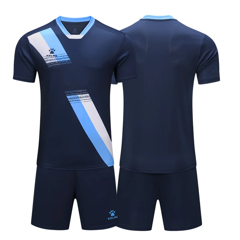 Kelme Soccer Jersey Set Custom Football Uniform With Round Neck Gradient Color Jersey, New Adult Game Training Jersey