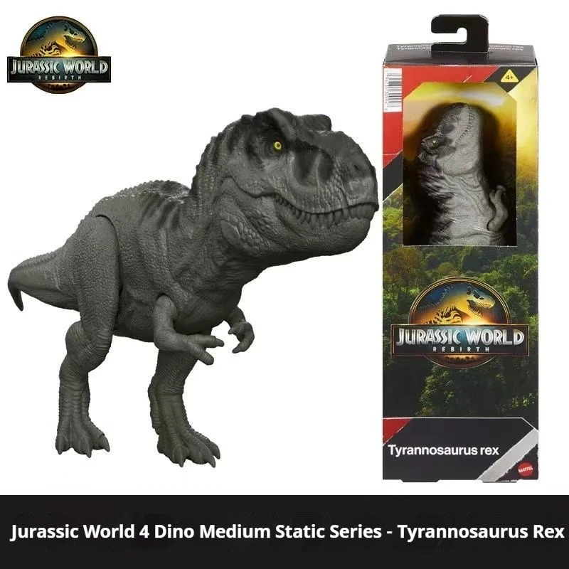 Mattel Jurassic World 4 Velociraptor Tyrannosaurus Rex Dinosaur Model Toy Medium Size Jointed Moving Parts Collectible Figure