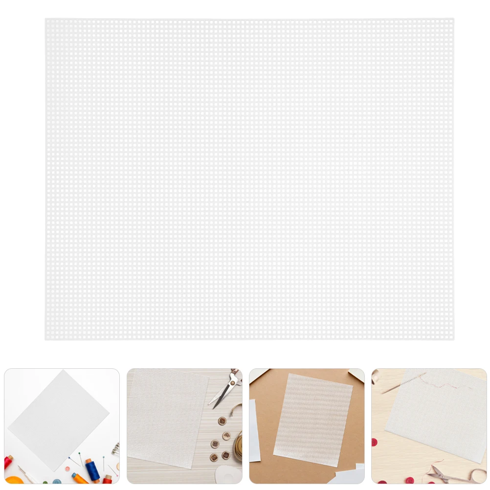 

8pcs Plastic Weaving Plastic Mesh Cloth Embroidery Needlework Canvases Acrylic Yarn Crafting Crossstitch Screen Accessories