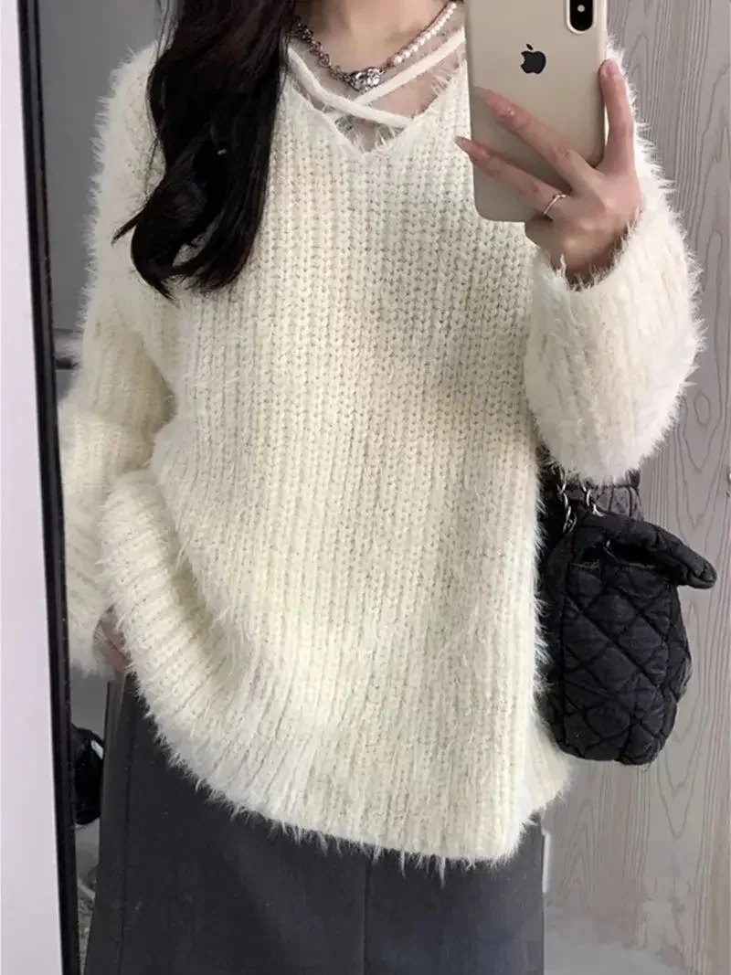 

Sweaters Jumpers Pullovers Women Pullover Zipper Asymmetrical Tender Fringe Outdoors Nature Animal Softy Playful Cute Winter Fit