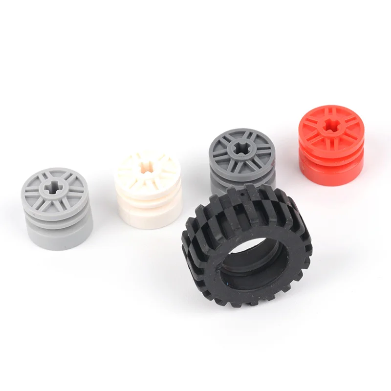 55982 Wheel 18mm D.x14mm Tire 92402 56891 Bricks Collections Bulk Modular GBC Toys For Technical MOC Buildings Blocks