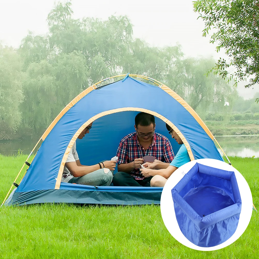 

Folding Bucket Water Container Portable Inflatable Collapsible Travel Foot Basin Fishing Tools Outdoor Camping Hiking