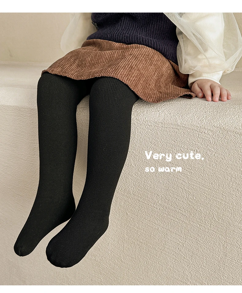 Süße Mädchen Winter Lammwolle Fleece Strumpfhosen Extra dicke Flor vertikale Streifen Strumpfhosen Ultra warme Plüsch weiche Student Kinder Leggings – Detail 25