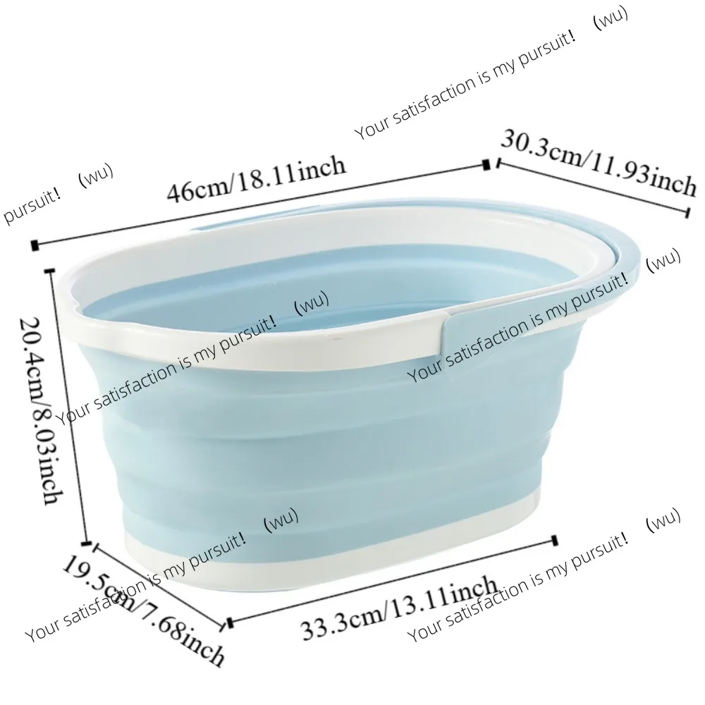Portable Folding Water Bucket Multifunctional Space Saving Collapsible Wash Basin High-capacity High Temperature Resistance