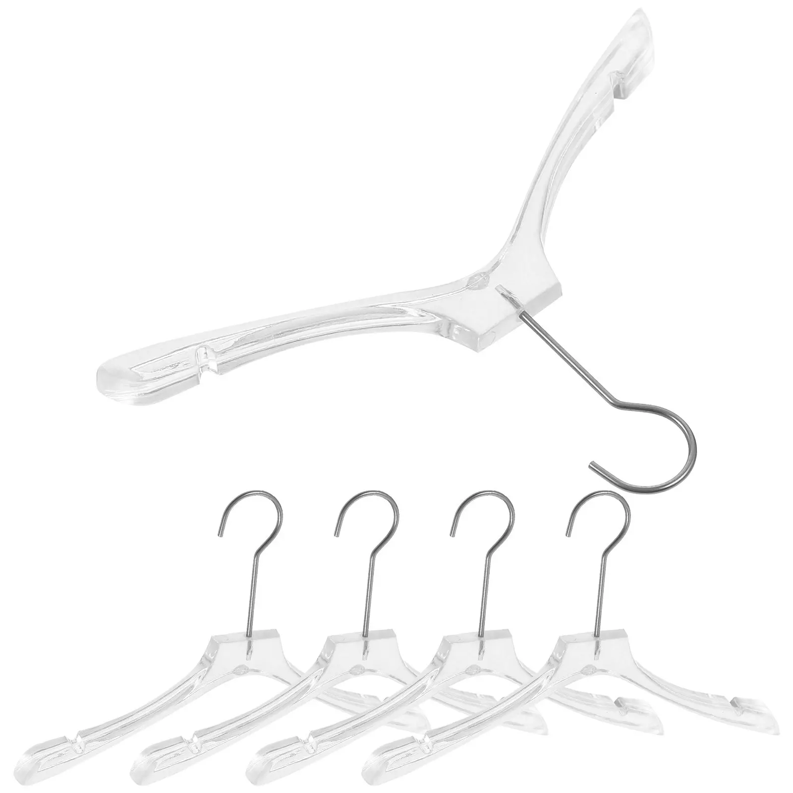 

5Pcs Mini Hangers for Mini House Supplies Delicate Hanging Racks Simulation Miniature Hangers No Burrs Tidy Display