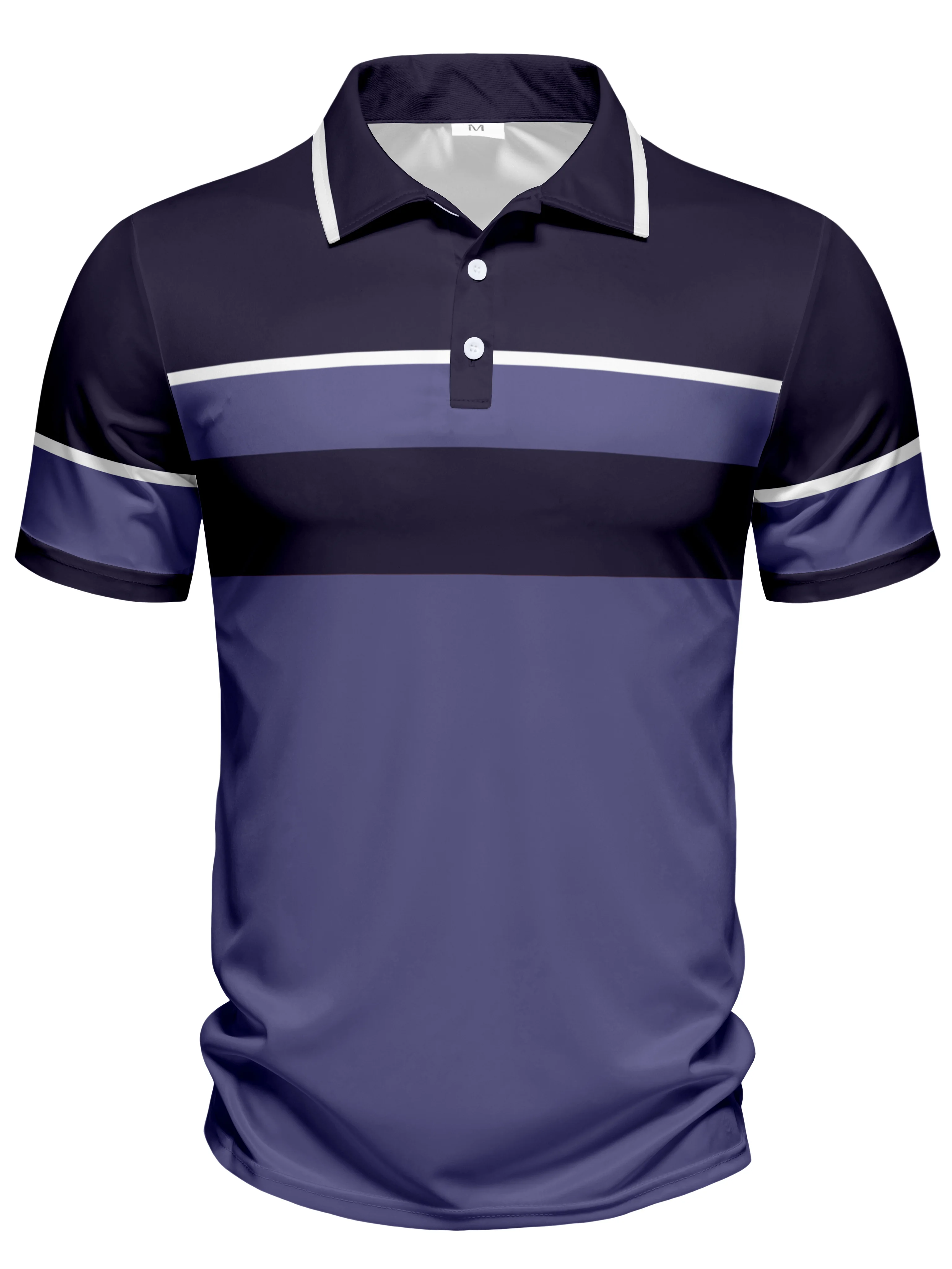 Men's casual striped polo summer fashion short sleeved polo outdoor sports top fashionable color matching
