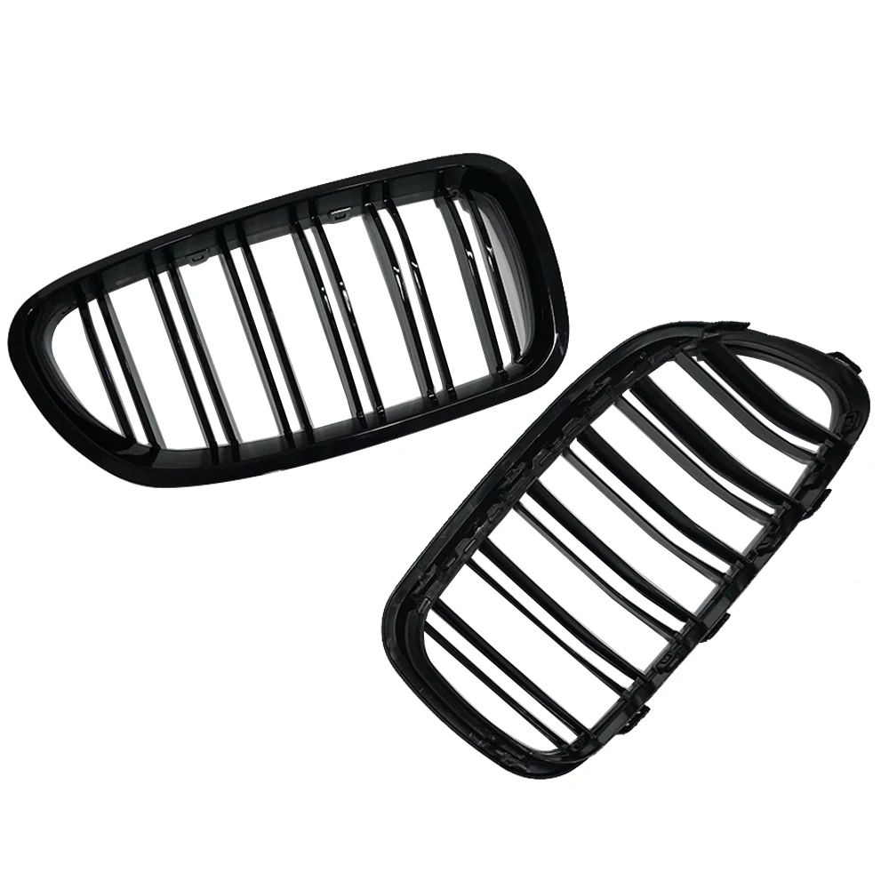 

Dual Slat Racing Grills Car Gloss Black Kidney For BMW 5 Series F10 F11 F18 520d 530d 540i 2010-2017 Auto Replacement Part