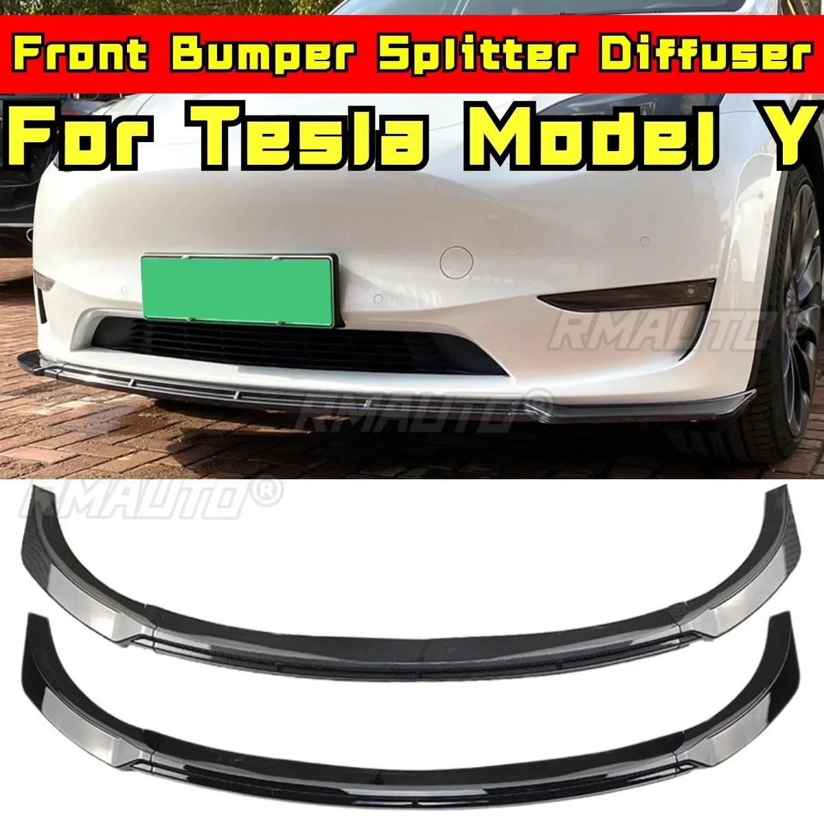 

Для Tesla Model Y Body Kit, диффузор переднего бампера, разделитель переднего бампера, спойлер, комплект кузова для Tesla Model Y, автомобильные аксессуары