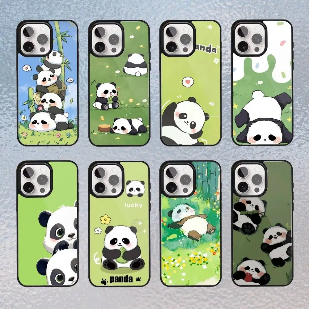 

Cute Panda Phone Case for iPhone 17,16,15,14,13,12,11 Plus,Pro Max Magnetic Wireless Charging Cover