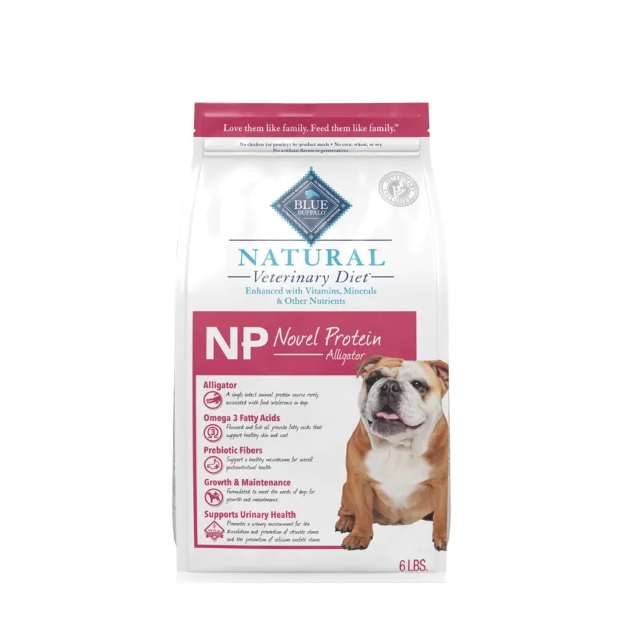 

Natural Veterinary Diet Novel Protein, Food Sensitivity, Dry Dog Food, Alligator, 6lb Bag