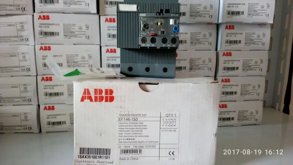 Brand New Original Genuine ABB Electronic Overload Relay EF146-150; Order Number 10140876