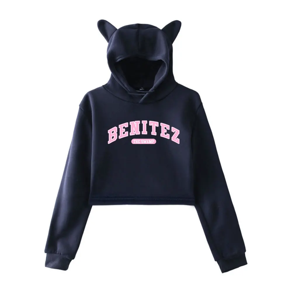 

Толстовка с капюшоном Baylen Levine Benfritt Vintage 90-х годов, толстовки с капюшоном для девочек, спортивный укороченный пуловер с кошачьими ушками, уличная одежда