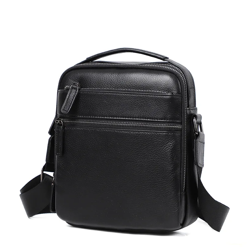 100% genuine leather men\'s shoulder bag fashion messenger bags men bolsos male crossbody bags Cowhide man\'s handbag sling bag