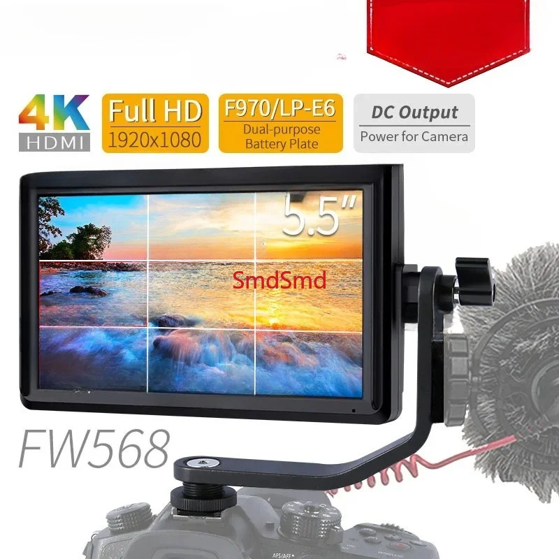 FW568 5.5 inch Camera Field DSLR Monitor Small Full HD 4K HDMI 1920x1080 IPS Video Focus Assist for  Nikon Canon