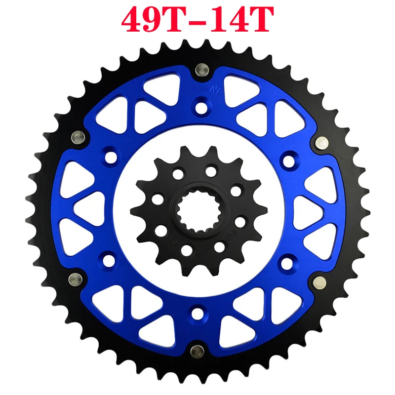 Moto 45T ~ 52T 14T Pignon Avant et Arrière Pour GS125 GS250 SM125 SX125 SX150 SX250 EGS300 EGS250 SX360 MXC200 SX-F 450 SX520