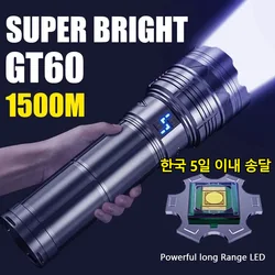 High Power Led Flashlight Super Bright Long Range Torch Rechargeable Ultra Powerful Outdoor Tactical Hand Lamp Camping Lantern