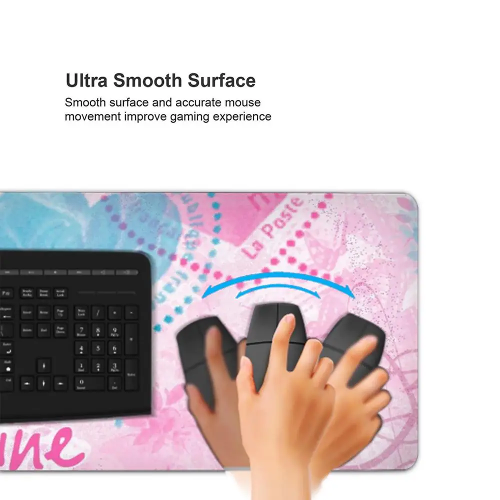lovely heart Mouse Pad Tablet mouse Pad Laptop xl desktop mouse pad, cute HD Rainbow Gaming keyboard pad, csgo Player, 90x40