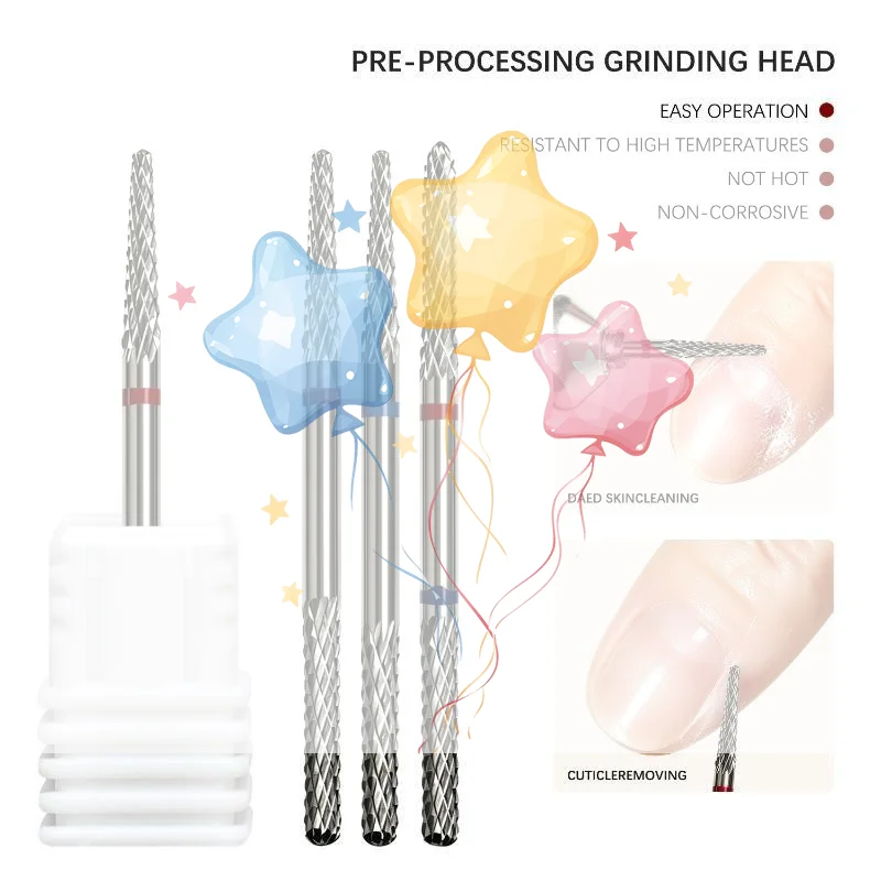 Multifunction Under Nail Drill Bit Double Ends Stainless Steel Sharp Nail Gel Remove Exfoliator Peeling