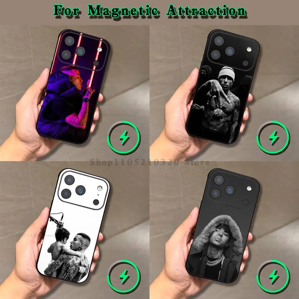 

Rapper S-Sfera E-Ebbasta Phone Case For iPhone 17,16,15,14,13,12,11,Pro,Max,Plus,E,Air,Mini Magnetic Magsafe Frosted Clear