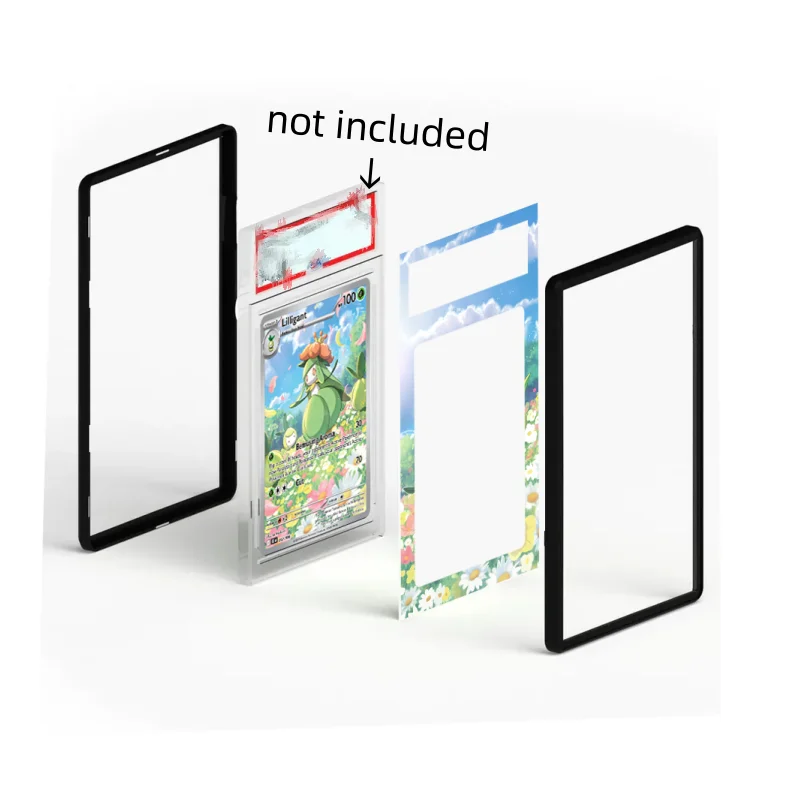 Expositor Acrílico Extendido para Tarjetas de Pokémon, Diseño de Thundurus, Tornadus, Parasol Lady, Alolan, Rahichu, Vanillish, para Estuche PSA (No Incluye Tarjeta)