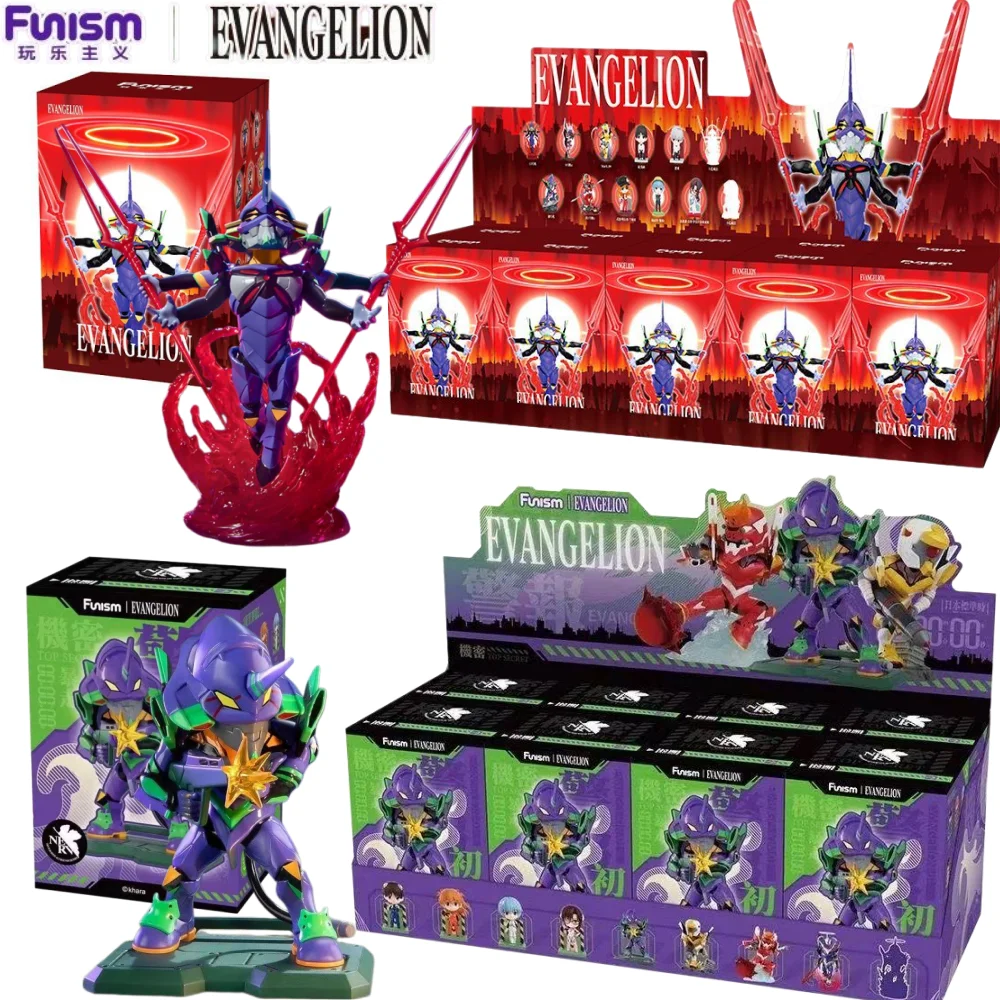 Funism Evangelion EVA Unit-01 Blind Box Collectible Figure Exquisite Craft Wave 1 & Wave 2 Anime Desktop Ornament Model Toy