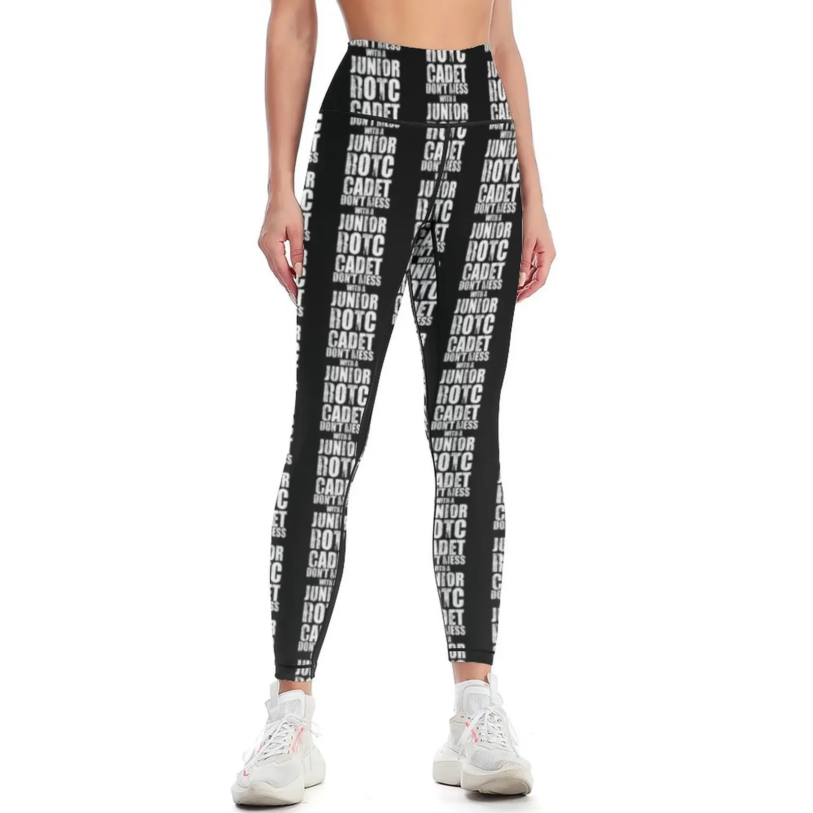 

Don't Mess with a Junior ROTC Cadet Awesome Distressed Style for JROTC Members and Family Leggings flared Womens Leggings