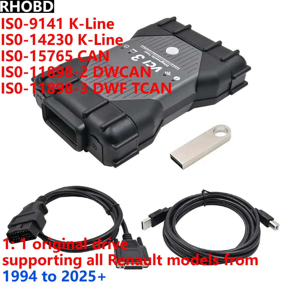 

Новинка, лучший VCI3 для автомобилей Renault OBD2 CanClip V240 Reprog V191 + экстрактор контактов V2, поддержка автомобилей 1994-2025, диагностический инструмент для сканирования кодов