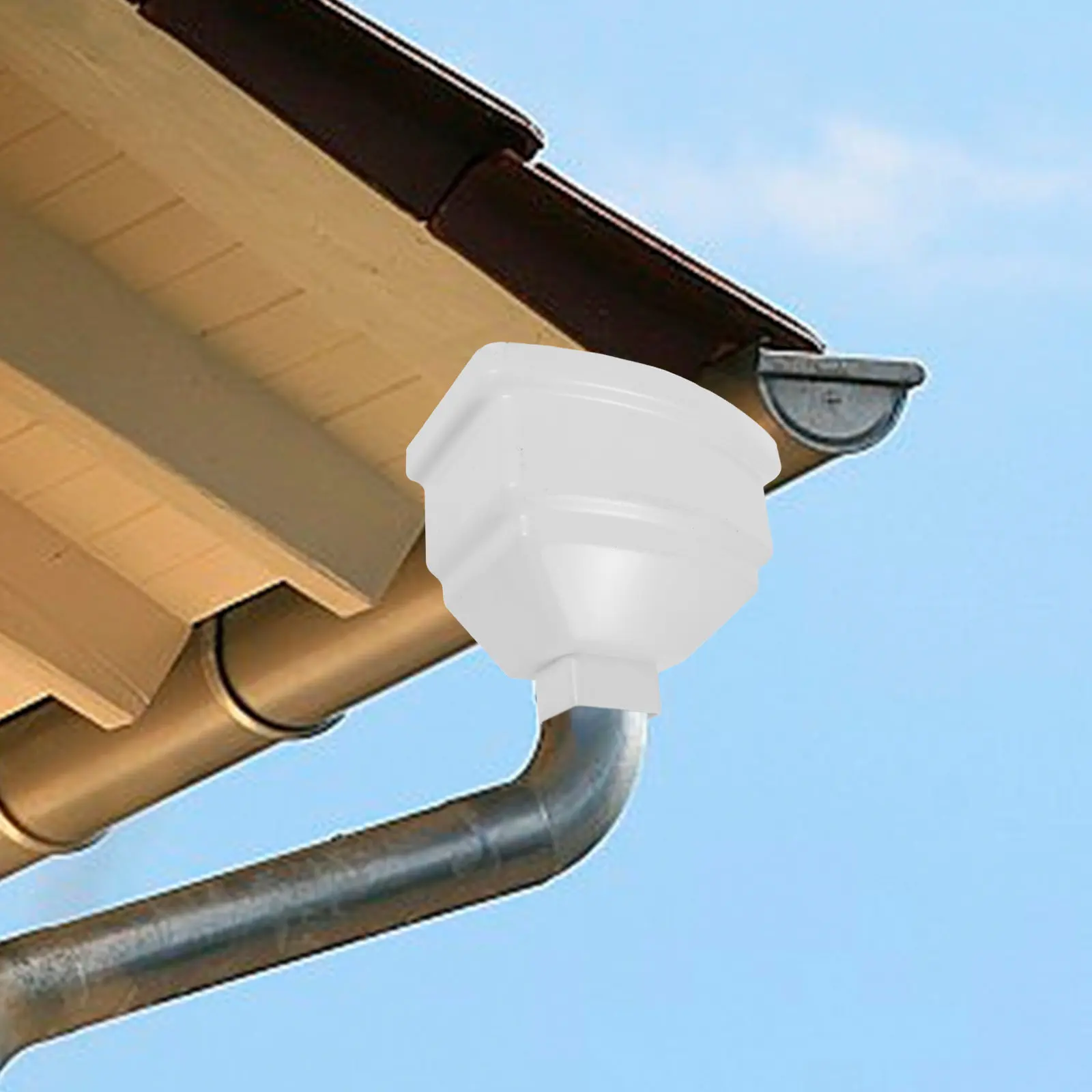 Arc Rainwater Diverter Plastic Downspout Adapter Replacement Rain Gutter Connector Efficient Drainage Solution