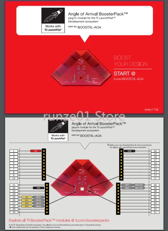 Boostxl-aa-cc2640r2f desenvolvimento placa boosterpack launchpad