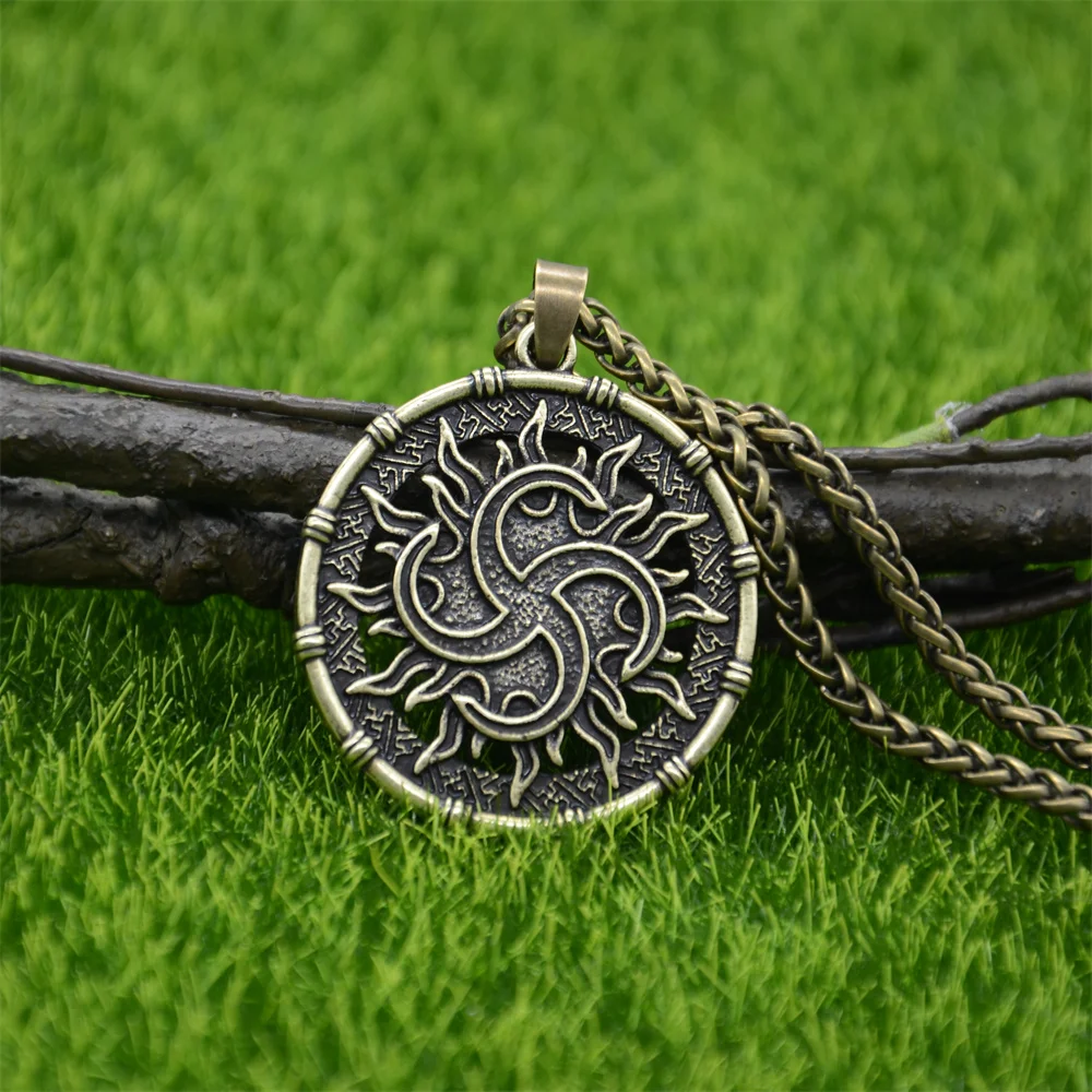 Nostalgia Slavic Rod Symbol Pendant Pagan Jewelry Amulet Ancient Occult Talisman Norse Men Necklace