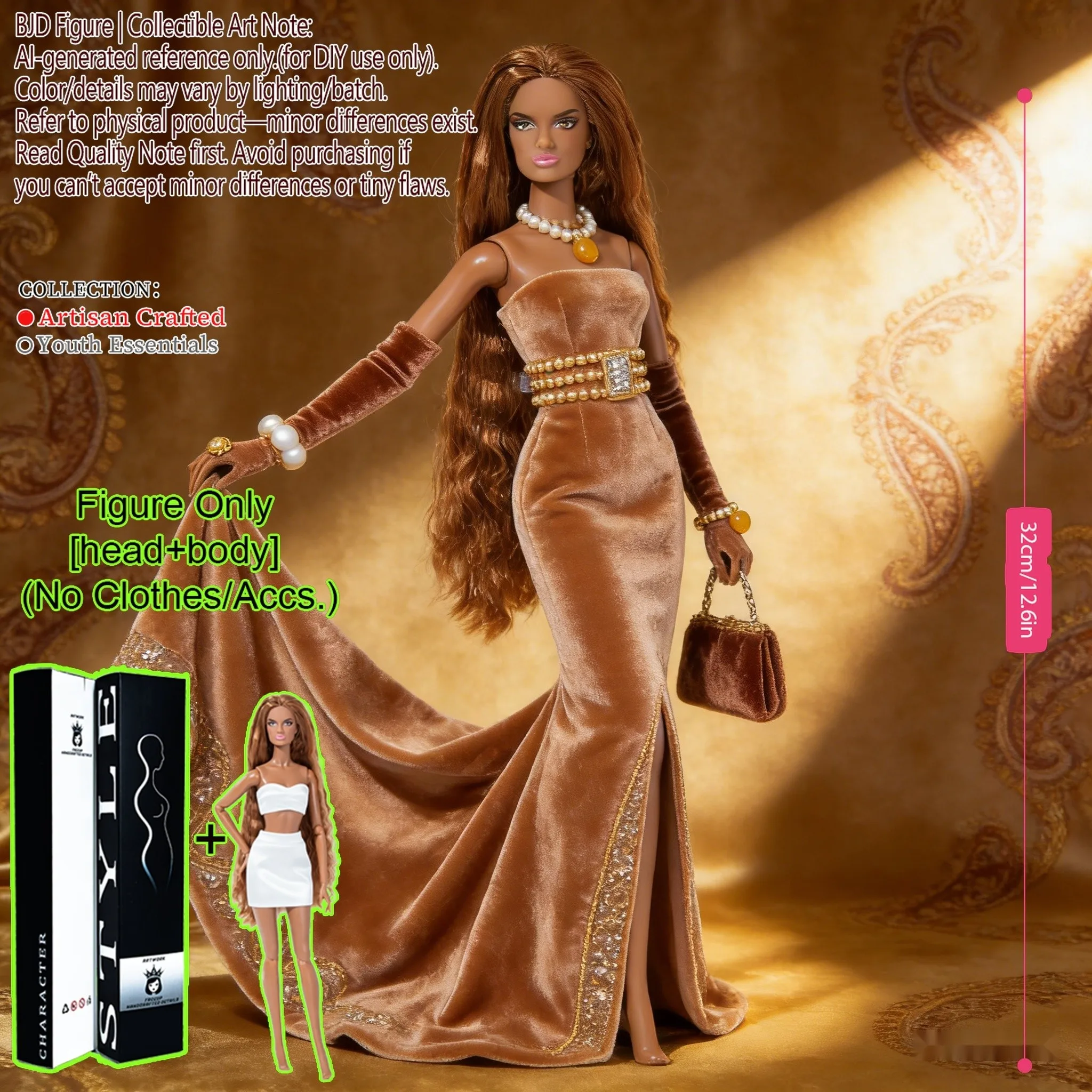 

Premium 1/6 BJD MJD Supermodel Doll 12.6 Inch Ball Jointed Posable Articulated Realistic Makeup NoClothesPremium 1/6 BJ