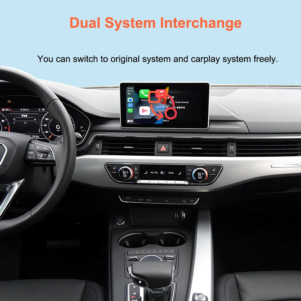 Bonroad OEM Bildschirm-Upgrade-Schnittstellen-Nachrüstsätze für Audi MIB MIB2 System A3 A4 A5 Q2 Q7 Q5L 8V Carplay Android Airplay Modul – Detail 7