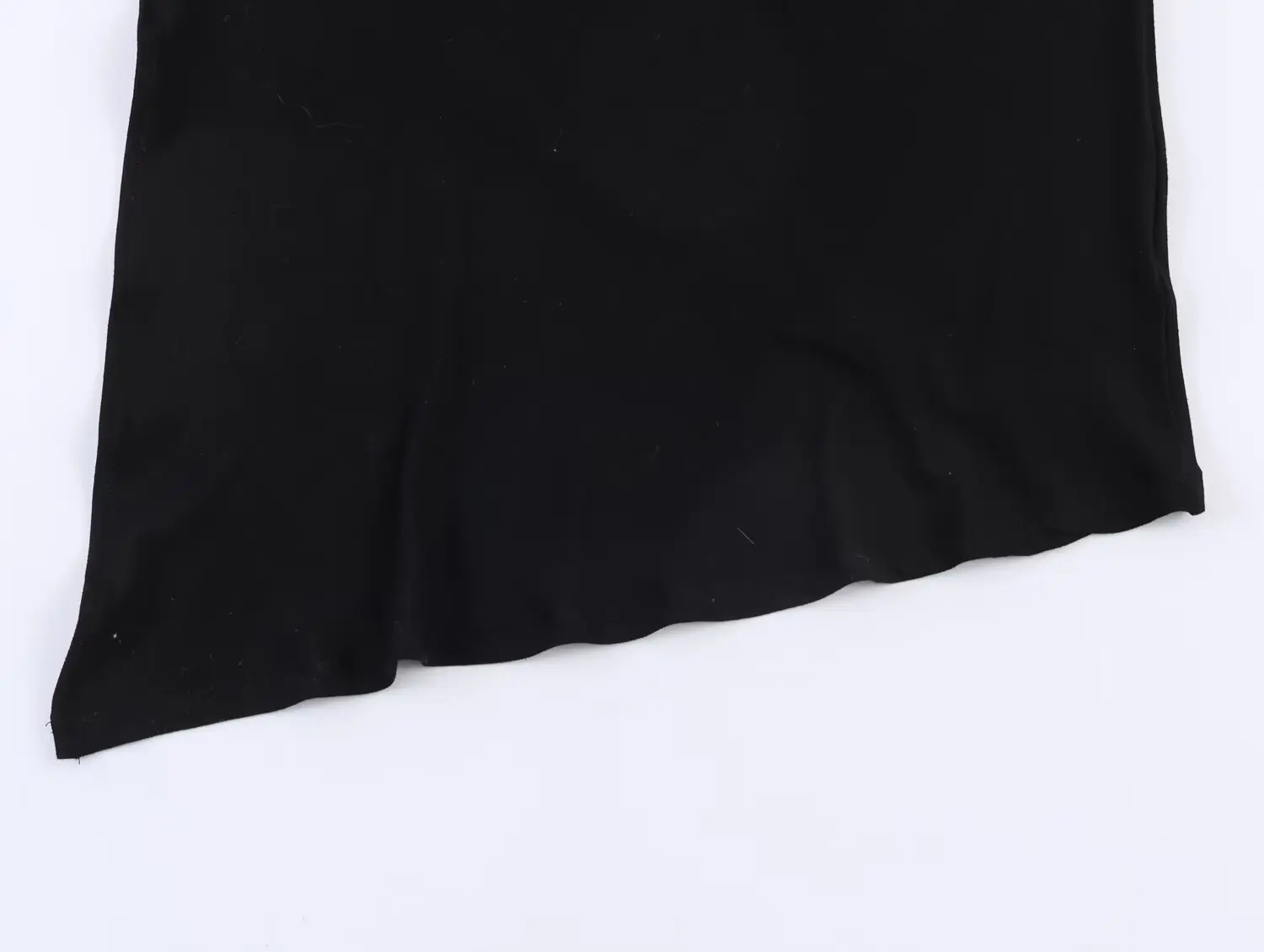 HH Damen Schwarzes Oberteil mit Stehkragen, Asymmetrischen Cape-Ärmeln und Gerüschtem Saum, Lässiges Sommer-Urlaubs-Oberteil, Locker Geschnittenes Langes Modisches Party-Top – Detail 8
