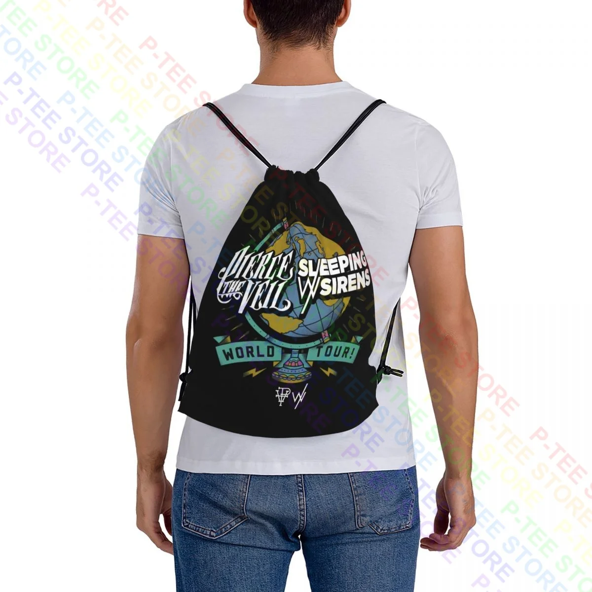 جولة عالمية البوب الشرير بيرس الحجاب النوم مع صفارات الإنذار 2015 الرباط أكياس حقيبة قاعة رياضة مدرسة خفيفة الوزن