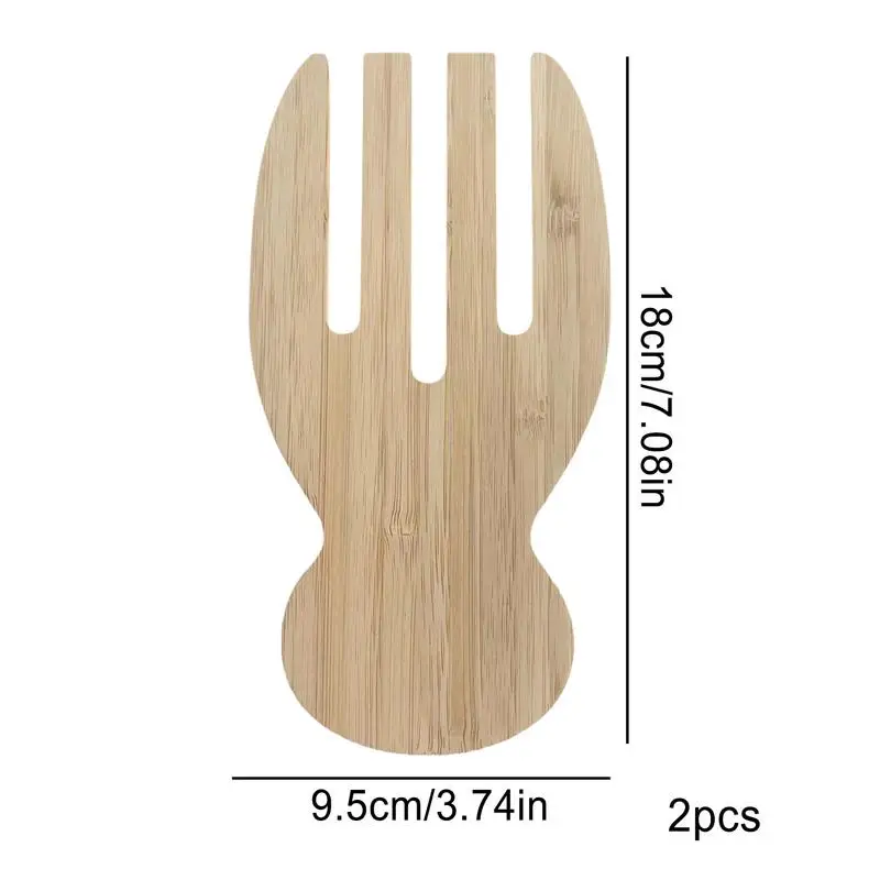 Salad Tossing Hands 2pcs Wood Salad Server Claws Creative Kitchen Tool With Smooth Surfaces Hand Grinding Salad Hand For Kitchen