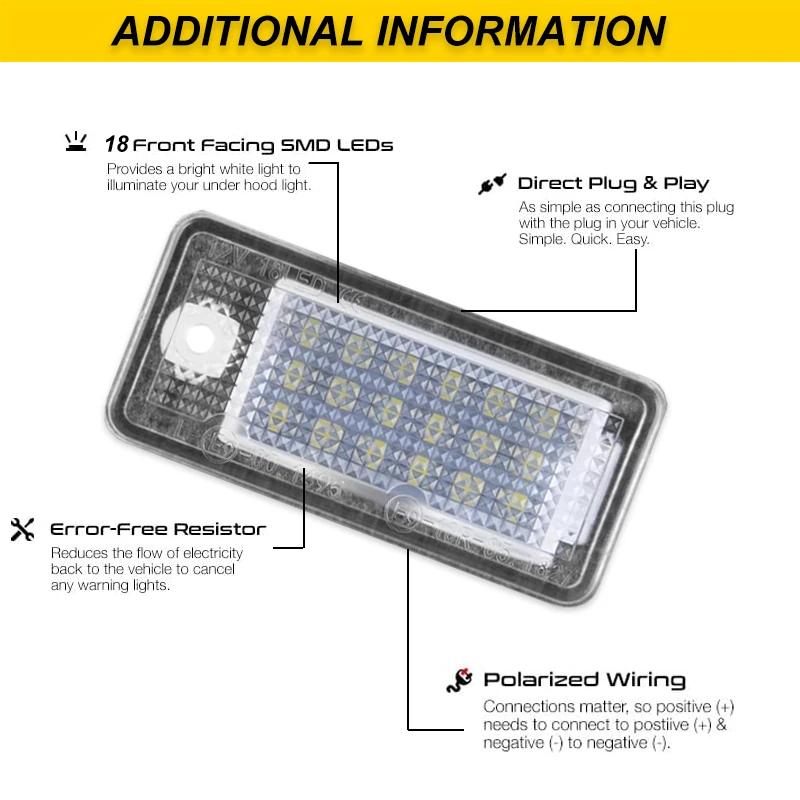 2PCS Error Free White LED Car License Plate Light Bulbs Accessories For AUDI A4 S4 B6 B7 A6 C6 4F S6 A3 S3 8P A8 S8 D3 4E Q7 RS4
