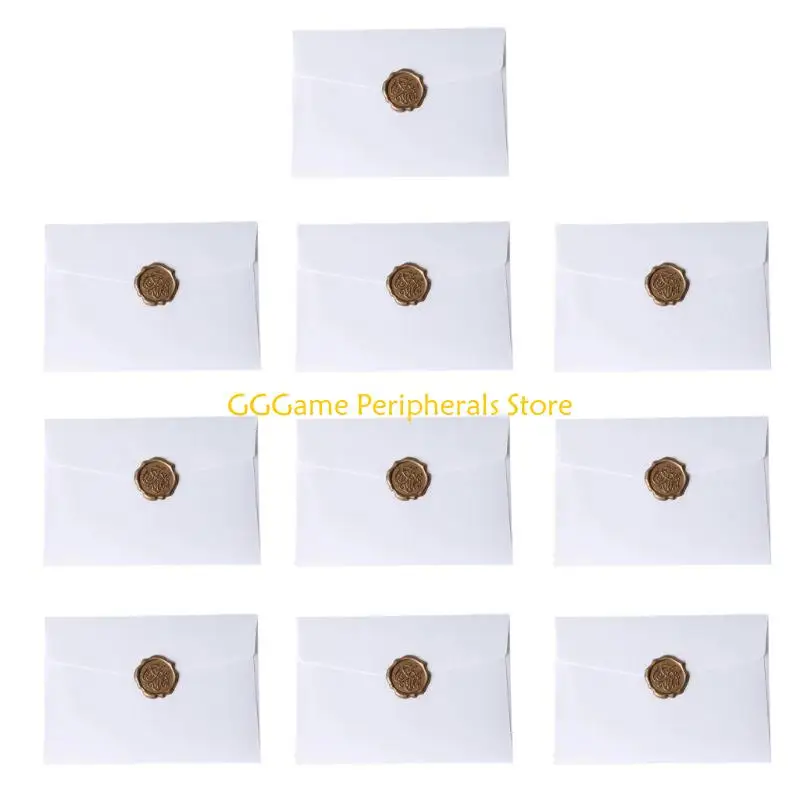 U55B 10 Pieces Blank Colored Envelopes Set Great for Invitations and Notes