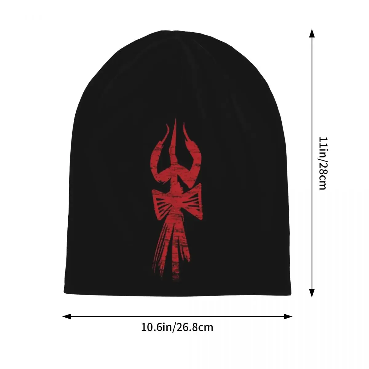 Divine Trishul And Damru Lord Shiva Warm Knitted Cap Hip Hop Bonnet Hat Autumn Winter Outdoor Beanies Hats for Men Women Adult