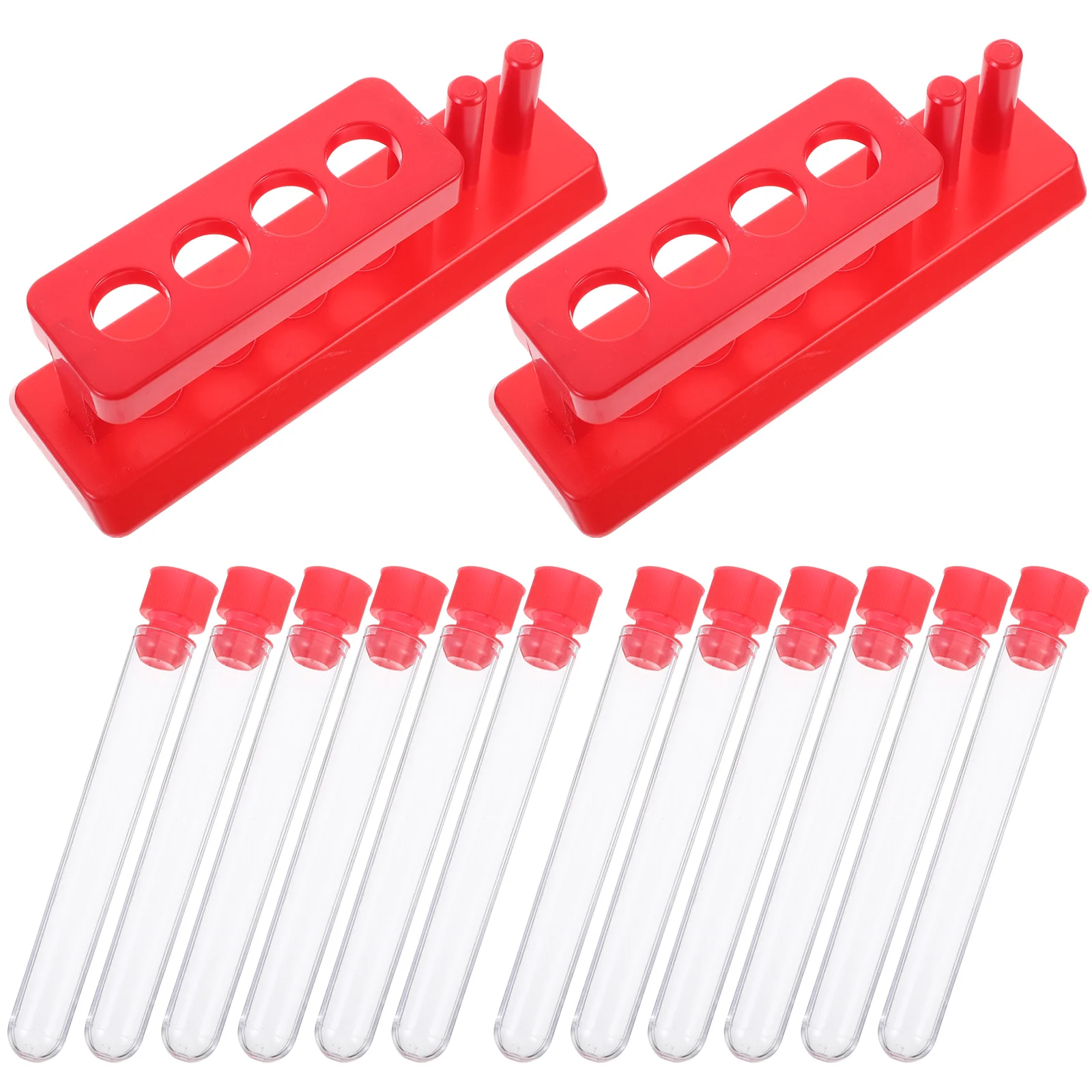 Test Tube Kit Experiment Tubes with Lids Kits for Testing Caps Vials Beaker Container Student