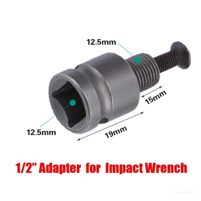 Drill Chuck & Drill Chuck Adapter Convert Impact Wrench Into Electric Drill - 1/2\