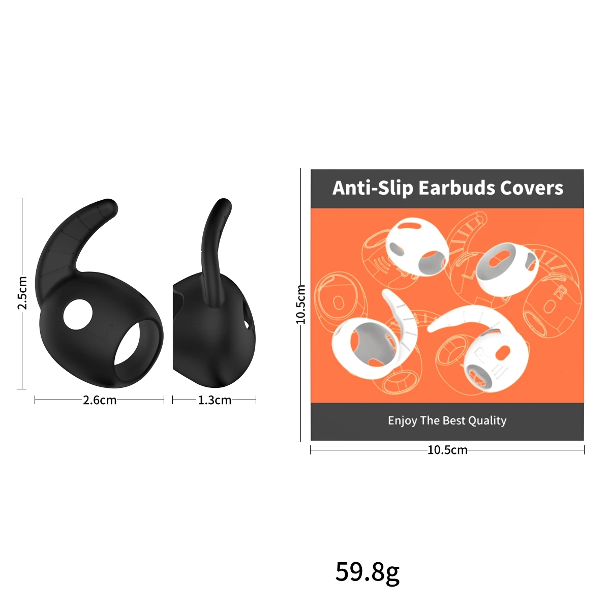 

6Pcs Silicone Ear Tips for Galaxy Buds3 3 FE (2025) Wireless Earbuds Eartips Ear Hooks Tips Headphones Earplugs