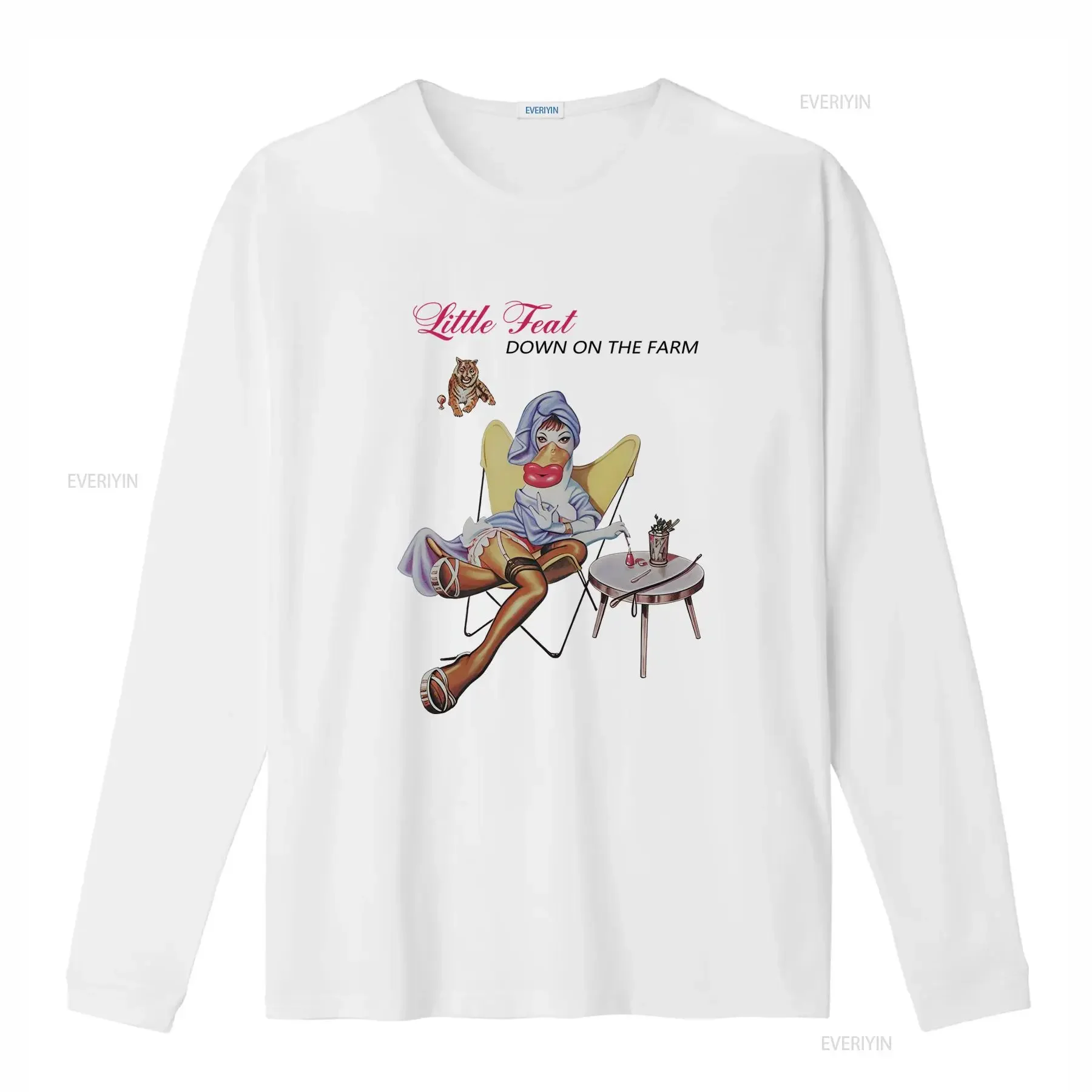 Down on the Farm Little Feat Fan Cotton Gray S 2345XL Men's T Shirt with Unique Print vintage Washed designer clothes