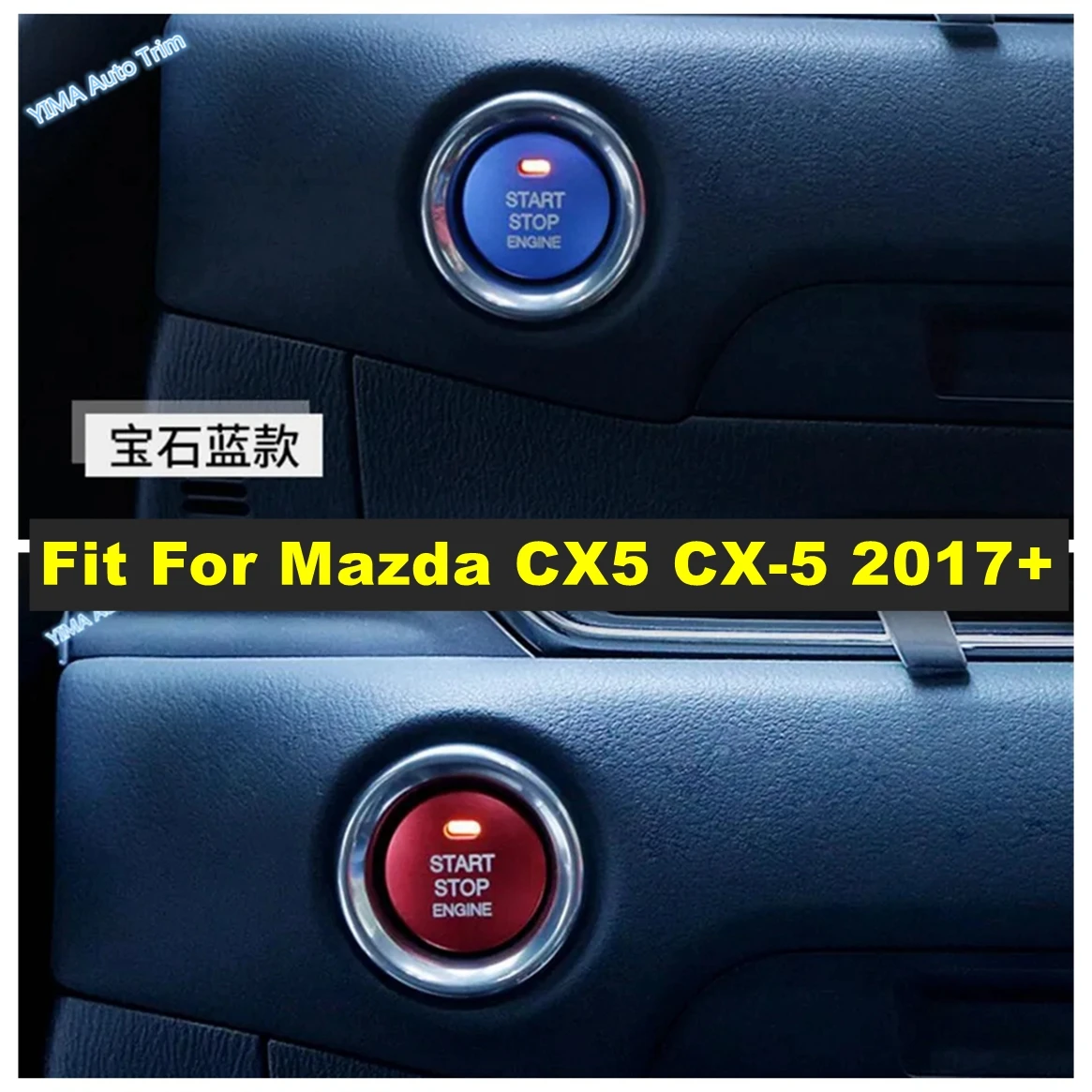 

Gear Shift Box Cover Molding Trim Decoration Strip Inside For Mazda CX5 CX-5 2017 - 2023 Carbon Fiber Car Interior Accessories