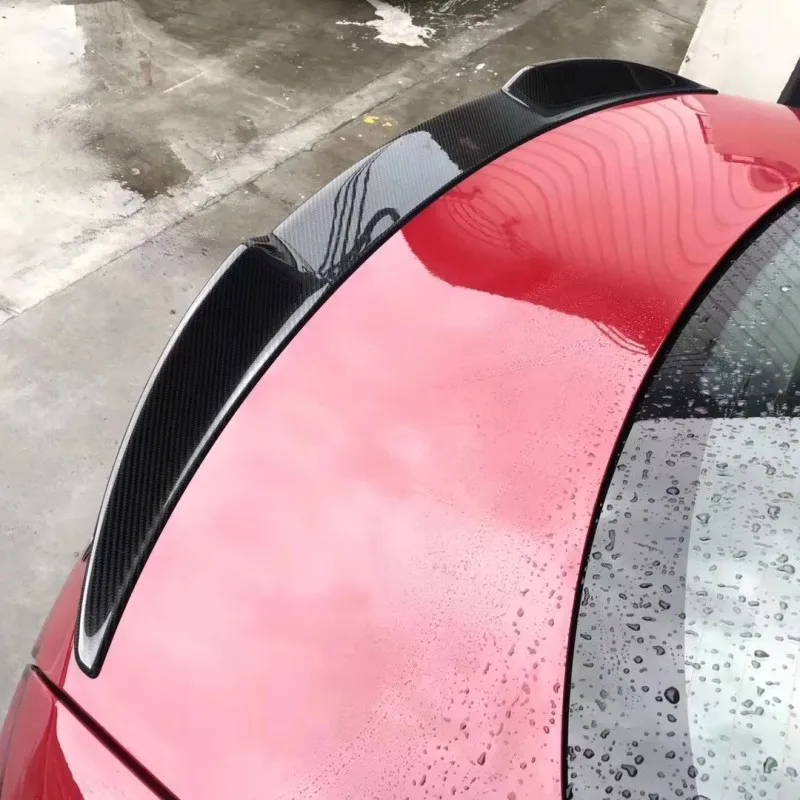 

Подходит для Romeo Giulia, хвост из углеродного волокна, оригинальный хвост из настоящей карбоновой пасты